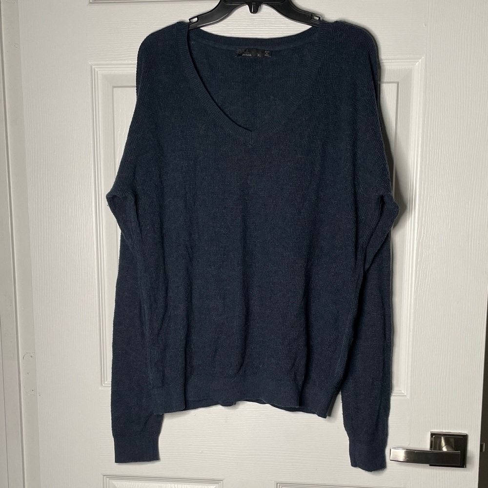 Prana Cotton & Wool Blend Knit Long Sleeve Sweater Top